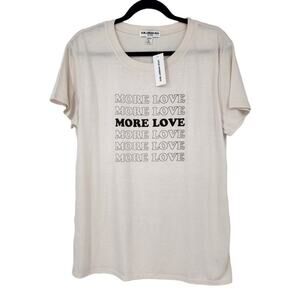 Sub Urban Riot More Love Short Sleeve Cotton Blend Graphic T-Shirt Size Large